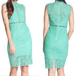 Bardot Women's NWOT Lace Sheath Mint Green Cutouts Cocktail Dress Size Medium/8
